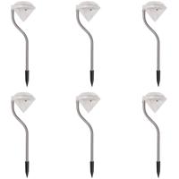 VidaXL Zonne-energie led tuinlamp 6 stuks 9x7,8x29,5 cm