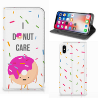 Apple iPhone Xs Max Flip Style Cover Donut Roze