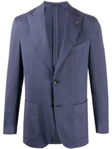 Lardini blazer droit en maille fine - Bleu