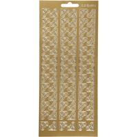 Creativ Company Stickers, hoeken, vel 10x23 cm, goud, 1 vel