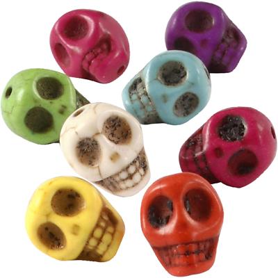 Creativ Company Howlite, d 12 mm, gatgrootte 1,5 mm, sterke kleuren, 32 stuk/ 1 doos