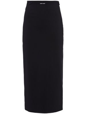 Miu Miu jupe mi-longue à taille haute - Noir