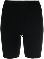 Rabanne short de sport skinny à taille logo - Noir