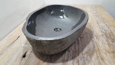 Waskom riviersteen RXL250333, 69x46x15 cm