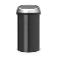 Brabantia Touch Bin Afvalemmer - 60 liter - matt black/matt steel fingerprint proof 402548