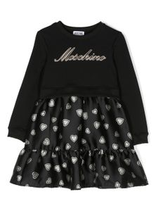 Moschino Kids robe à logo imprimé - Noir