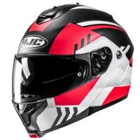 HJC C91N Kaon, Systeemhelm, Mat wit Rood