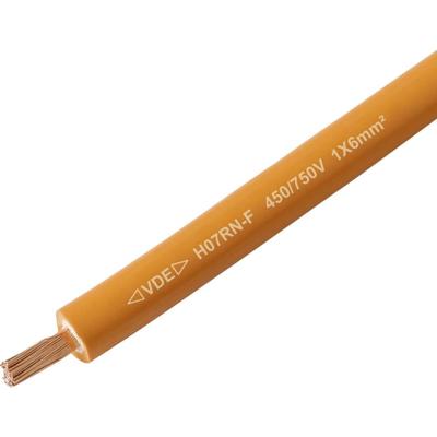 TRU COMPONENTS TC-13537044 Rubberkabel H07RN-F 1 x 6 mm² Oranje per meter