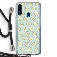 Spiegeleitjes: Samsung Galaxy A20s Transparant Hoesje met koord