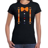 Holland kostuum t-shirt zwart voor dames - Koningsdag shirts