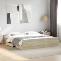 Bedframe met lades bewerkt hout sonoma eikenkleurig 180x200 cm