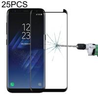 25 stuks voor Galaxy S8/G950 geval vriendelijk scherm gebogen gehard glas film (zwart zwart)