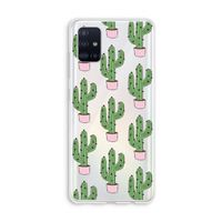 Cactus Lover: Galaxy A51 4G Transparant Hoesje Cactus Lover: Galaxy A51 4G Transparant Hoesje