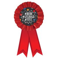 Rozet thema geslaagd rood 14 cm Rozet thema geslaagd rood 14 cm