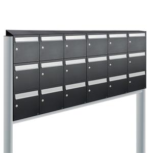 Allux Flow Set 6-Breed, 3-Hoog Met Dak Op Statief Zwart - 40040070_6x3ds