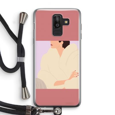 Cosy: Samsung Galaxy J8 (2018) Transparant Hoesje met koord