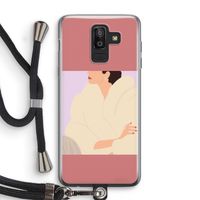 Cosy: Samsung Galaxy J8 (2018) Transparant Hoesje met koord