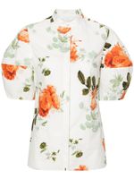 ERDEM chemise Cavendish à fleurs - Blanc