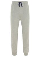 Heren joggingbroek met boorden grijs