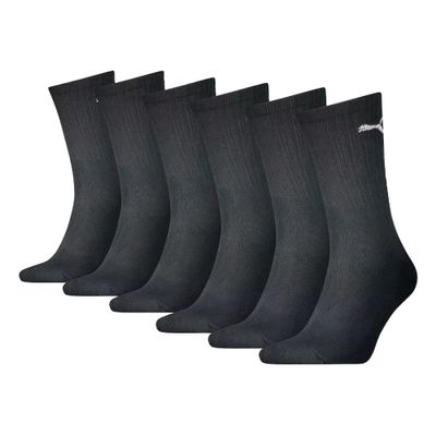 PUMA Sportsokken 6 Pack Zwart