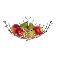 5Five Fruitschaal Basel - metaal - D30 x H14 cm - zilver - vierkant