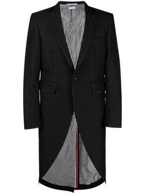 Thom Browne manteau à ourlet plus long au dos - Noir