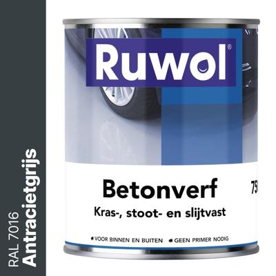 Ruwol Betonverf Antracietgrijs (RAL 7016) 750 ml Ruwol Betonverf Antracietgrijs (RAL 7016) 750 ml