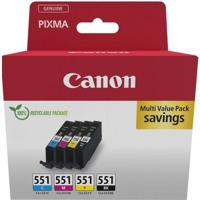 Canon inktcartridge CLI-551, 300-500 pagina&apos;s, OEM 6509B016, 4 kleuren