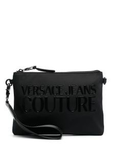 Versace Jeans Couture pochette zippée à patch logo - Noir