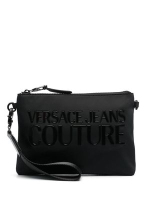Versace Jeans Couture pochette zippée à patch logo - Noir Versace Jeans Couture pochette zippée à patch logo - Noir
