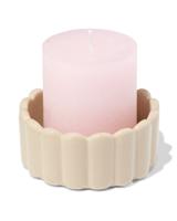 HEMA Kaarsonderzetter ⌀10cm keramiek ribbel zand (zand)