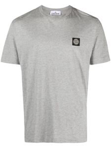 Stone Island t-shirt en coton à motif Compass - Gris