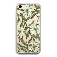Wit bloemenpatroon: iPhone 7 Transparant Hoesje Wit bloemenpatroon: iPhone 7 Transparant Hoesje