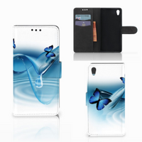 Sony Xperia Z5 | Z5 Dual Telefoonhoesje met Pasjes Vlinders - thumbnail