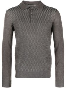 Corneliani polo en maille intarsia - Gris