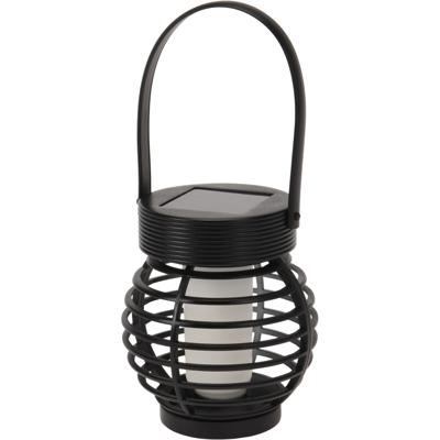 Solar LED lantaarn - zwart - 11 cm - zonne-energie - tuinverlichting - solarlampen