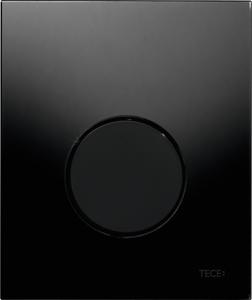 Teceloop Urinoir-Bedieningsplaat Incl. Cartouche Glas Zwart, Toets Zwart