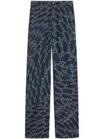 Gucci jean ample à motif GG - Bleu