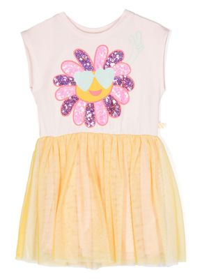 Billieblush robe à imprimé soleil - Rose