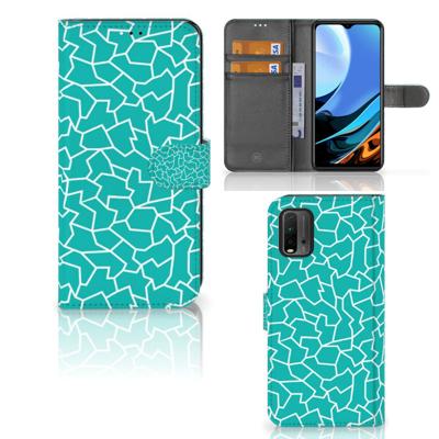 Xiaomi Redmi 9T | Poco M3 Hoesje Cracks Blue Xiaomi Redmi 9T | Poco M3 Hoesje Cracks Blue