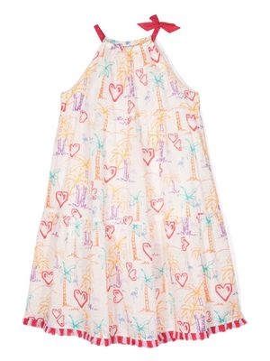 ZIMMERMANN Kids robe Ginger à dos nu - Tons neutres