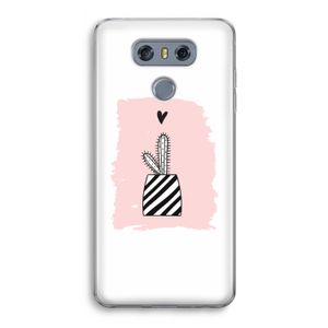 Zwart-wit cactus: LG G6 Transparant Hoesje