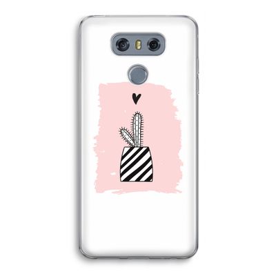 Zwart-wit cactus: LG G6 Transparant Hoesje