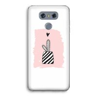 Zwart-wit cactus: LG G6 Transparant Hoesje