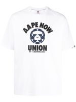 AAPE BY *A BATHING APE® t-shirt en coton à logo imprimé - Blanc