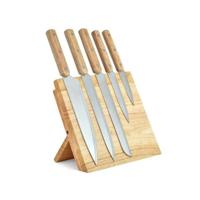 Set van 5 messen - LIVOO - MEC136 - 20 tot 32,5 cm - Lemmet van roestvrij staal - Magnetische steun