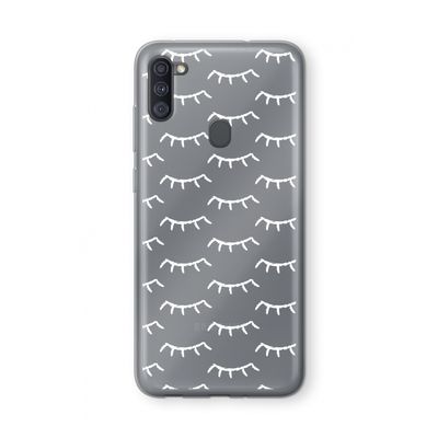 Wimpers: Samsung Galaxy A11 Transparant Hoesje