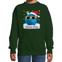 Foute kersttrui / sweater coole kerstbal groen voor jongens