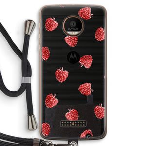 Framboosjes: Motorola Moto Z Force Transparant Hoesje met koord