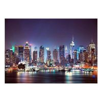 Fotobehang - Night in New York City 100x70cm - Vliesbehang - thumbnail